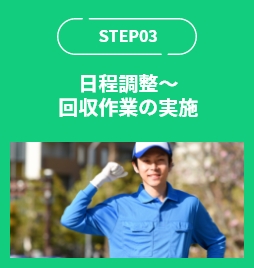 日程調整~回収作業の実施